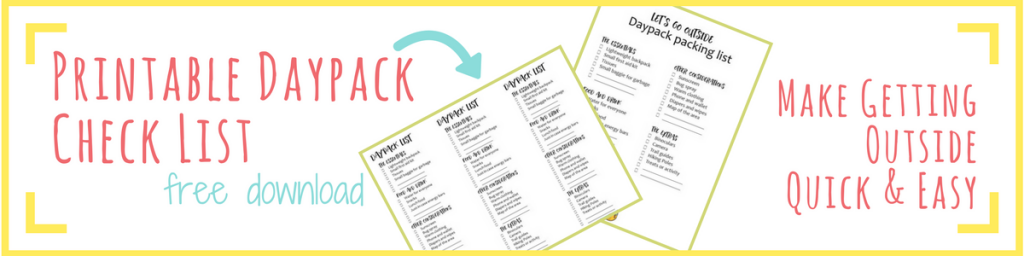 Free Printable Daypack Check List for Hiking with Kids