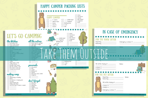 Camping packing lists and house sitter printables