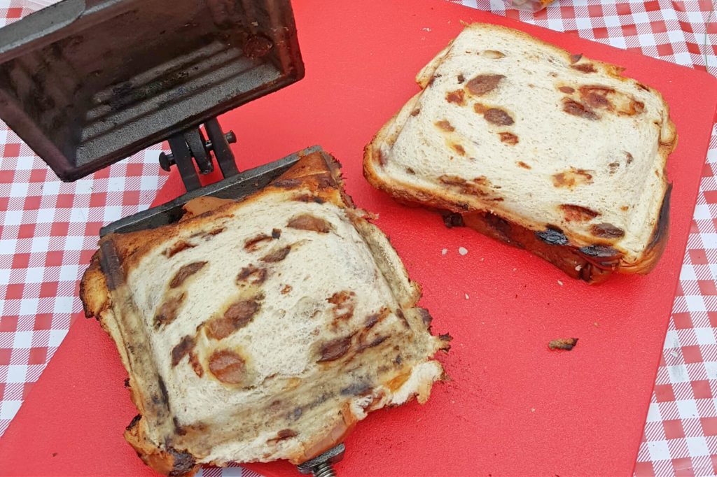 Breakfast by pie iron : r/camping