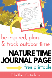 image of printable nature time journal page