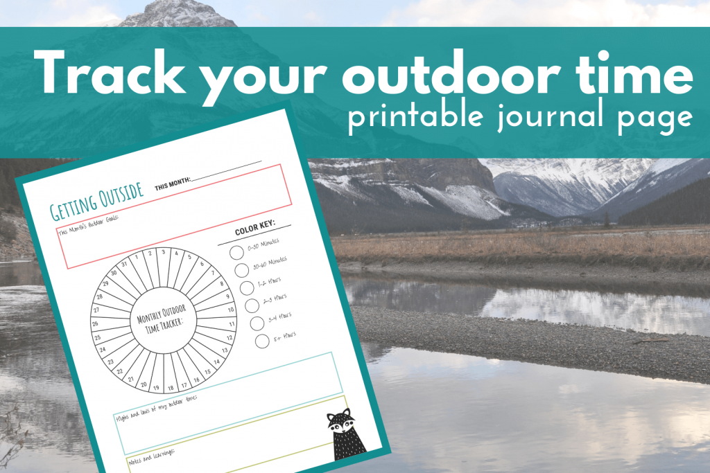 image of printable outdoor activity journal page