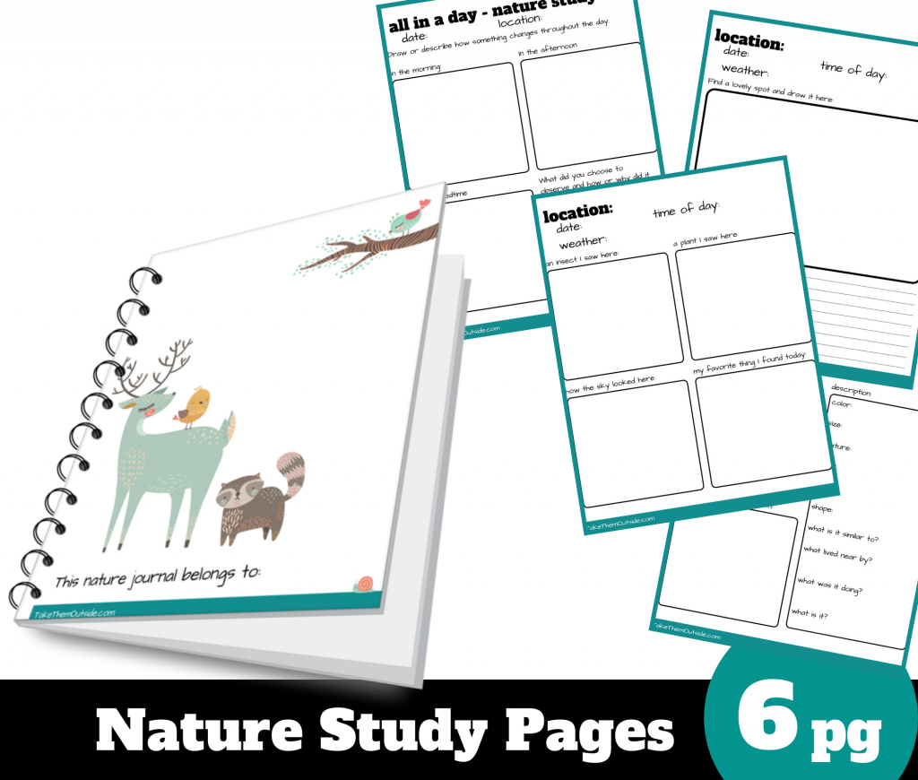 image of printable nature journal