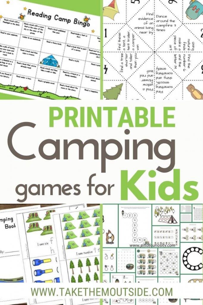 various free printable camping sheets for kids