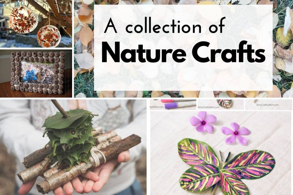 images of various nature craft ideas for kids to make
